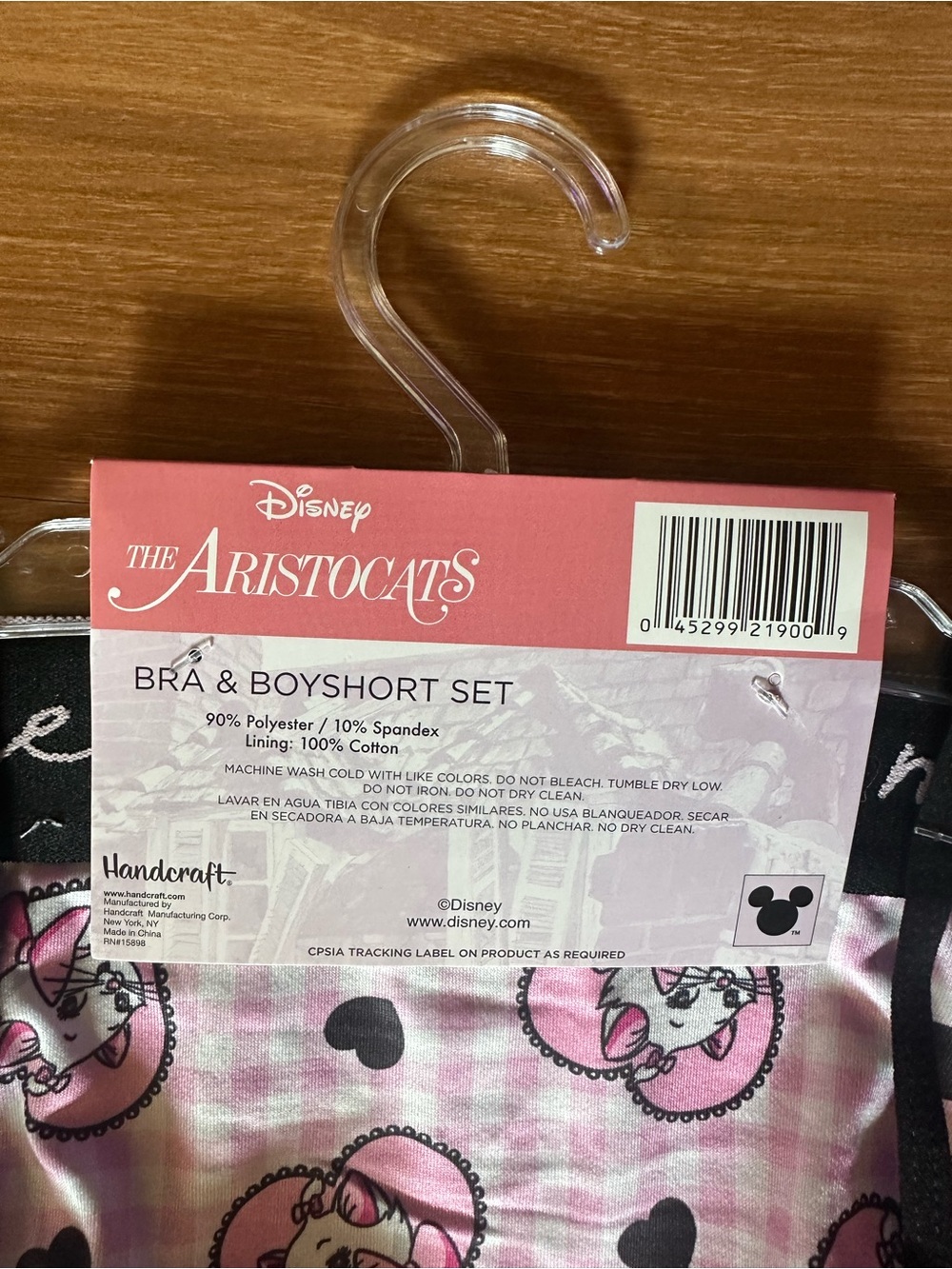 Disney Aristocats Marie Pink & Black Bra and Boyshort Set - Picture 5 of 7